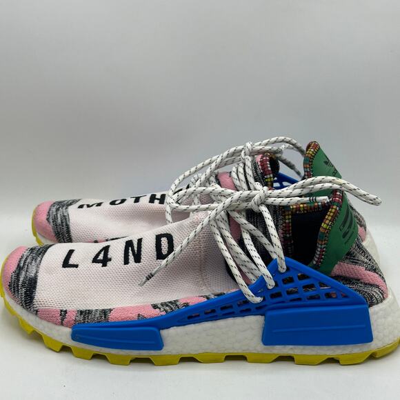 ADIDAS x PHARRELL NMD Human Race Trail Solar Pack Mother Land Sneakers Sz 10.5 - Picture 4 of 7